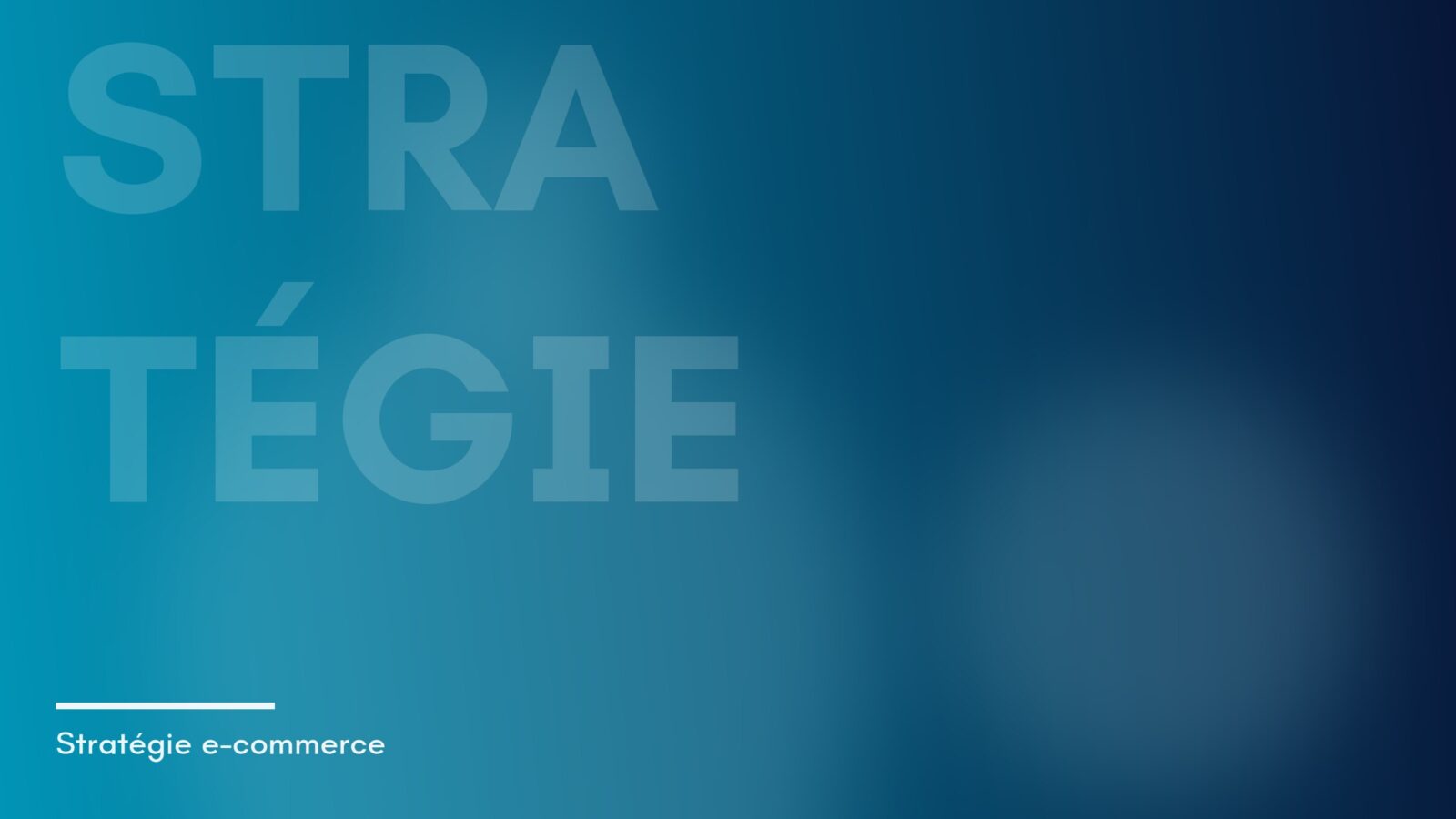 Visuel abstrait de la rubrique Stratégie e-commerce, dégradé bleu — calcul du coût total de possession d'une boutique en ligne