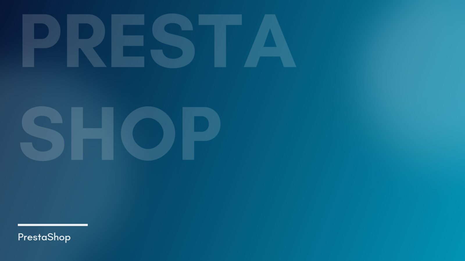 Visuel abstrait de la rubrique PrestaShop, dégradé bleu — méthode de mise à jour sécurisée d'une boutique PrestaShop