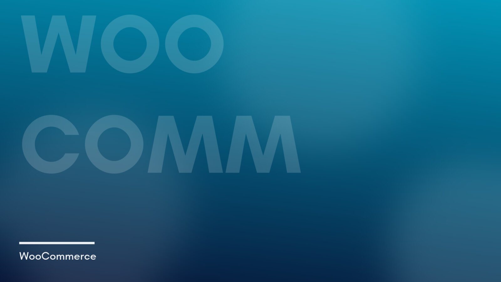 Visuel abstrait de la rubrique WooCommerce, dégradé bleu — mise à jour WooCommerce Subscriptions 9.2 et réglages par défaut à vérifier