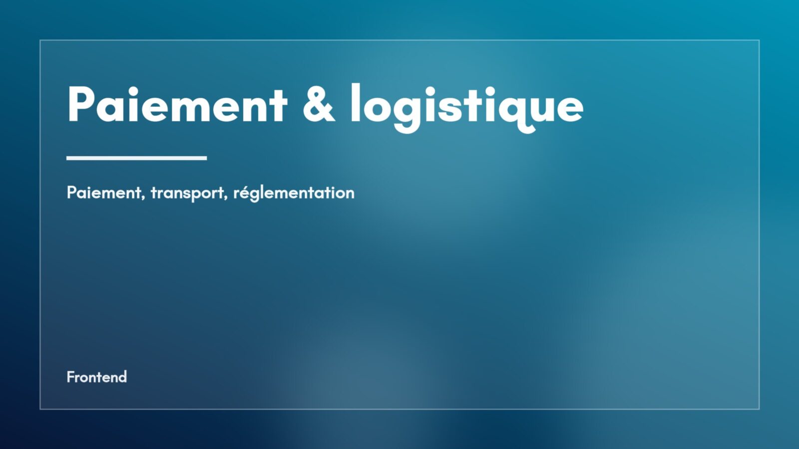 Visuel abstrait de la rubrique Paiement & logistique, dégradé bleu — la fin de la franchise douanière de 150 € sur les colis importés hors UE
