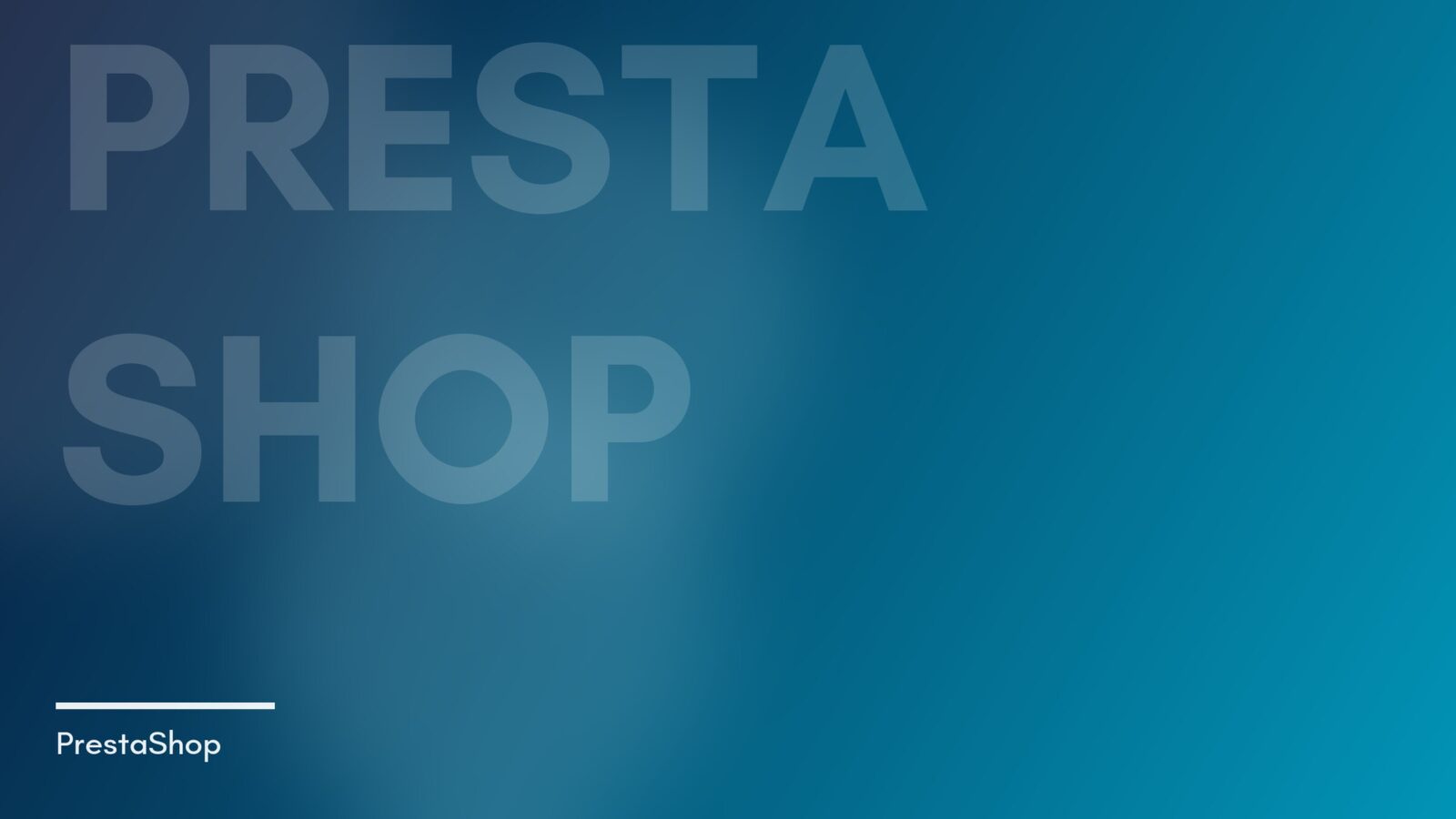 Visuel abstrait de la rubrique PrestaShop, dégradé bleu — faille critique dans PHP et vérification à faire sur une boutique PrestaShop