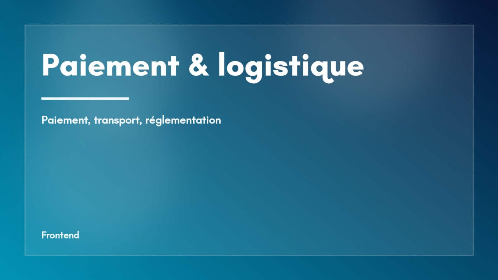 Visuel abstrait de la rubrique Paiement & logistique, dégradé bleu — obligation du bouton de rétractation en ligne pour les boutiques en ligne