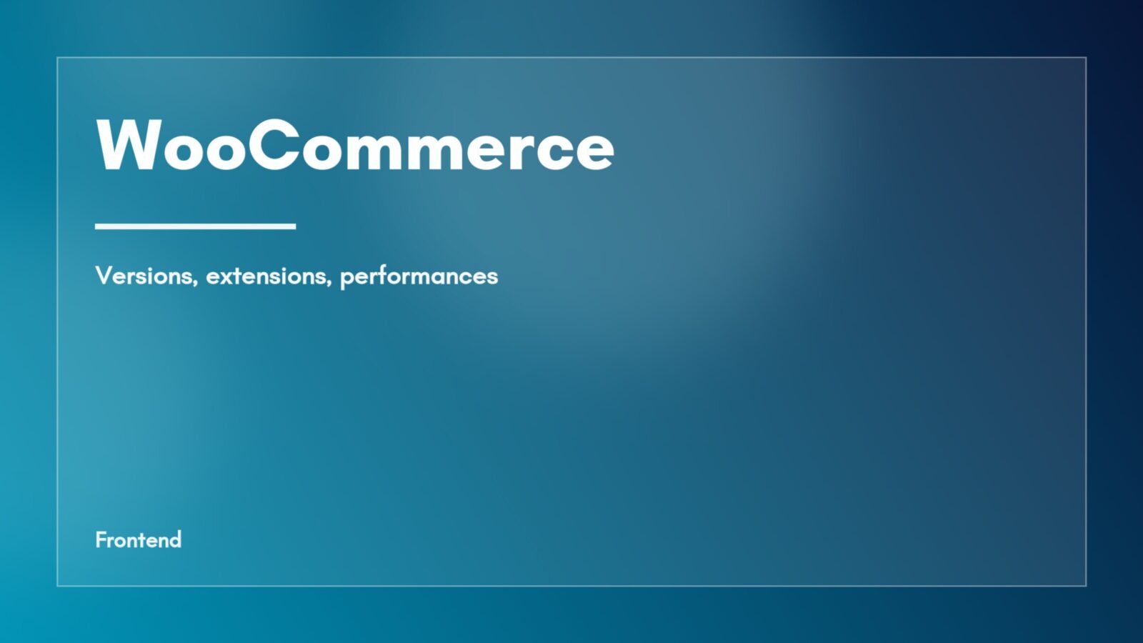Visuel abstrait de la rubrique WooCommerce, dégradé bleu — la mise à jour de sécurité WooCommerce 11.2 et les vérifications avant application